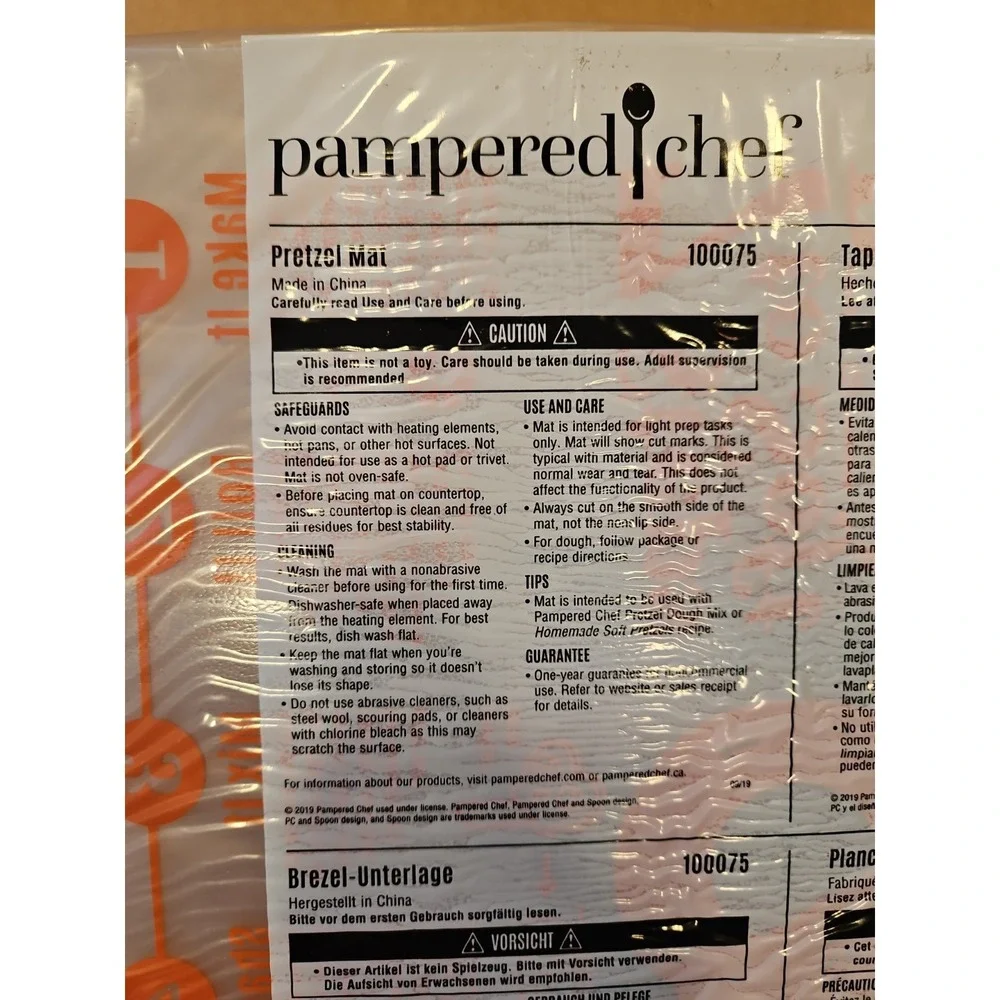 Pampered Chef 100073 Ultimate Soft Pretzel Making Set with Mold, Brush, Cutter